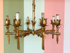 Regency Style Faux Bamboo Chandelier