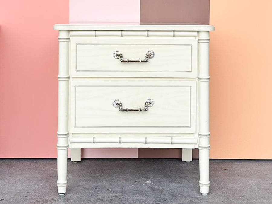 Pair of Faux Bamboo Nightstands