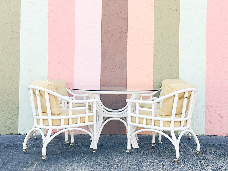 Old Florida Rattan Dining Set