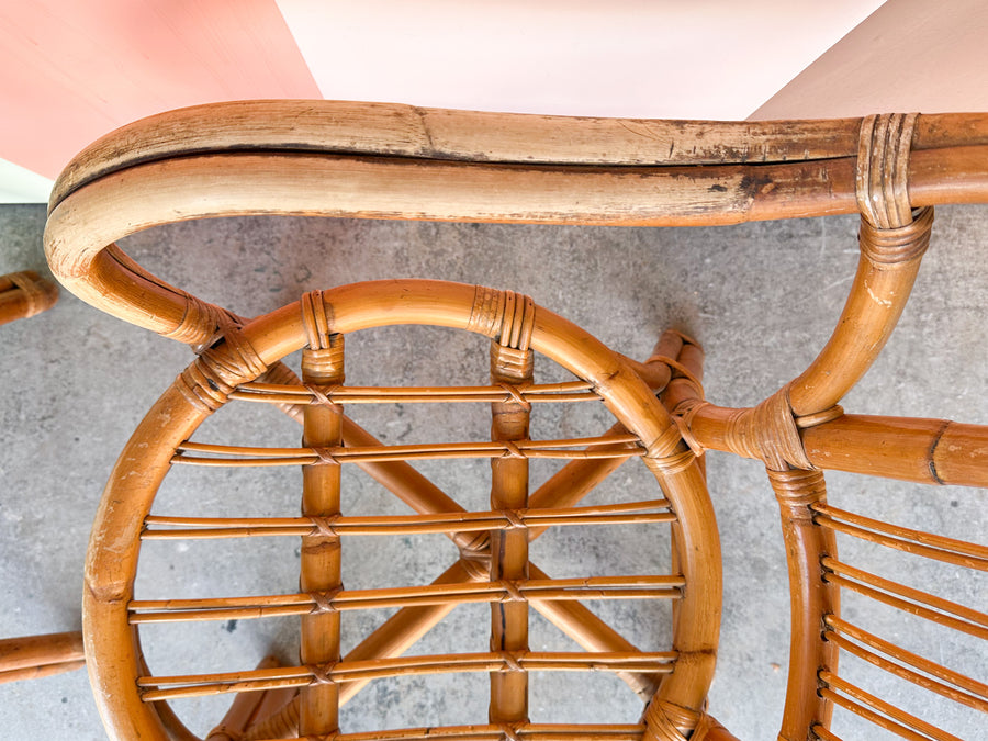 Pair of Cute Rattan Arm Chairs