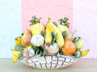 Italian Ceramic and Porcelain Fruit Topiary