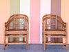 Pair of Brighton Style Rattan and Cane Chairs