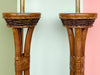 Pair of Island Style Rattan Lamps