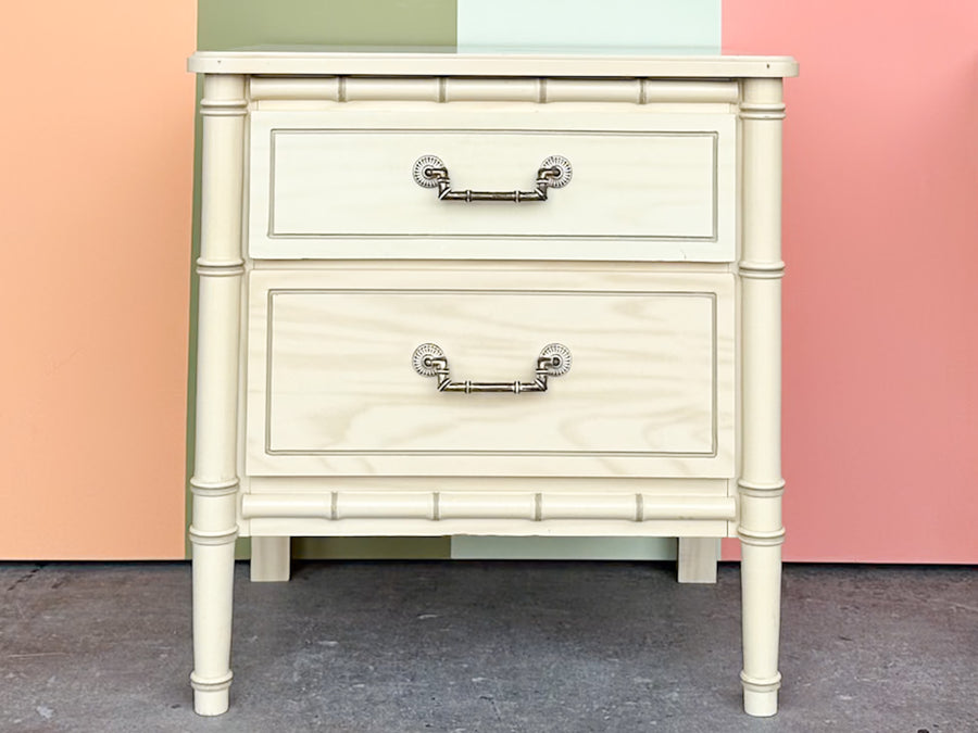 Pair of Faux Bamboo Nightstands