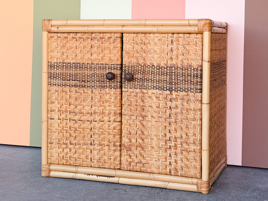 Woven Rattan Cabinet