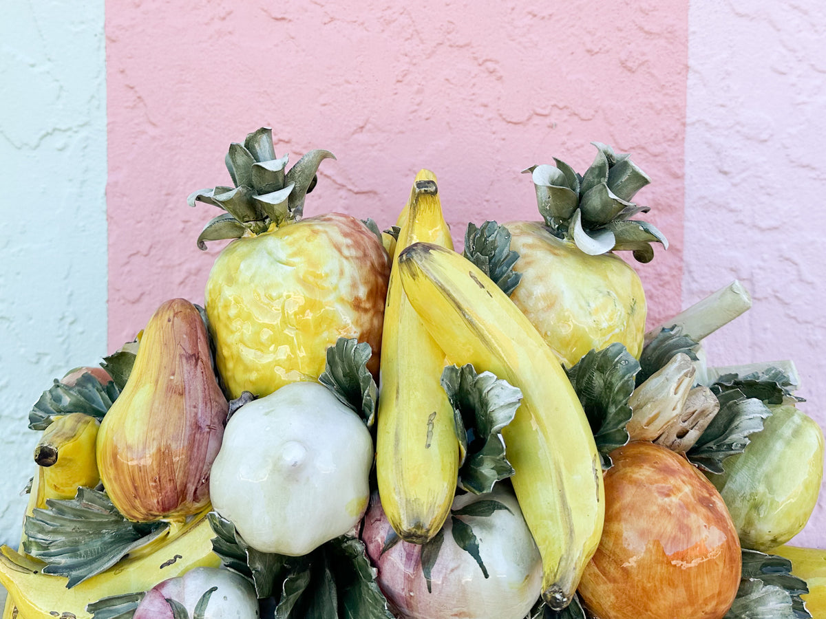 Italian Ceramic and Porcelain Fruit Topiary