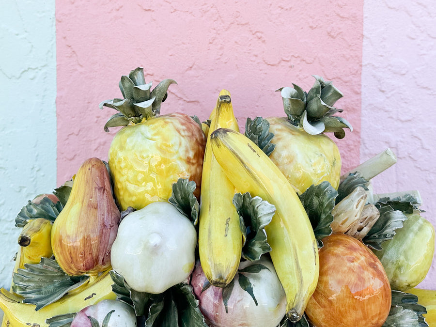 Italian Ceramic and Porcelain Fruit Topiary