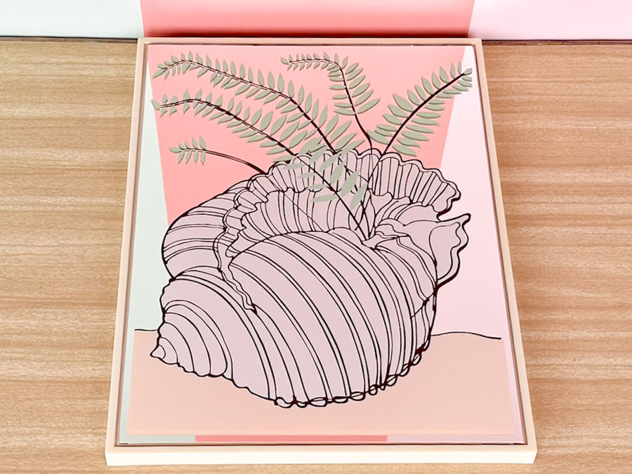Pair of Shell Chic Painted Mirrors