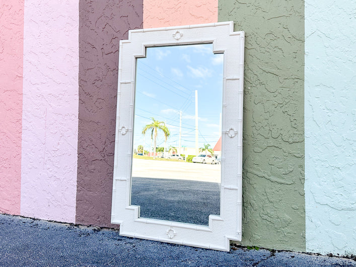 Palm Beach Style Faux Bamboo Mirror