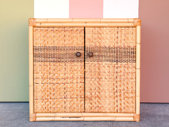 Woven Rattan Cabinet