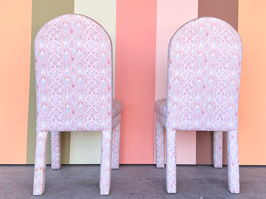 Pair of Upholstered Parsons Style Side Chairs