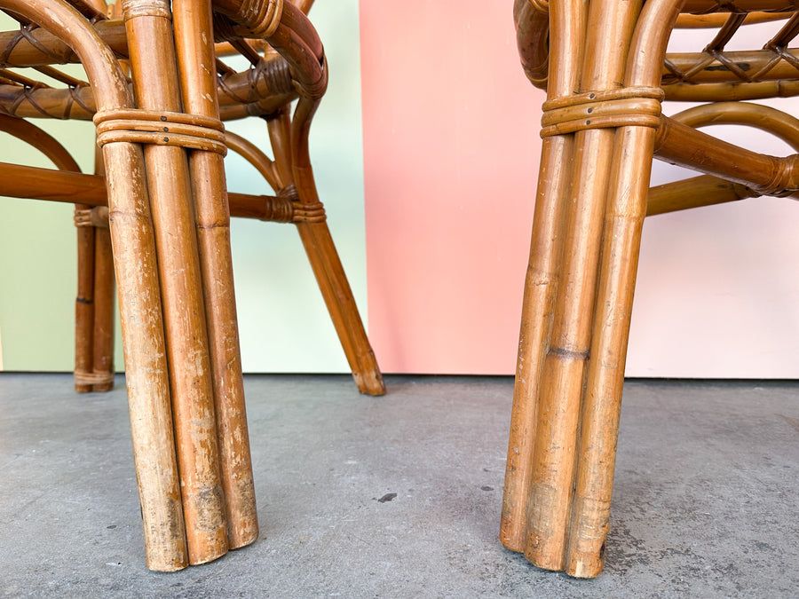 Pair of Cute Rattan Arm Chairs