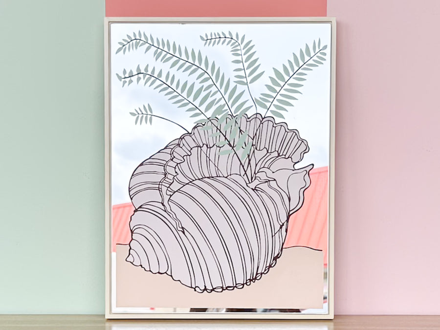 Pair of Shell Chic Painted Mirrors