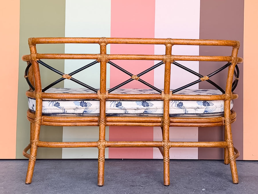 McGuire Style Rattan Bench