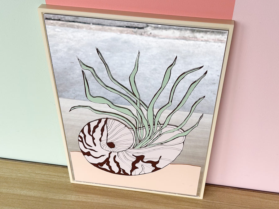 Pair of Shell Chic Painted Mirrors