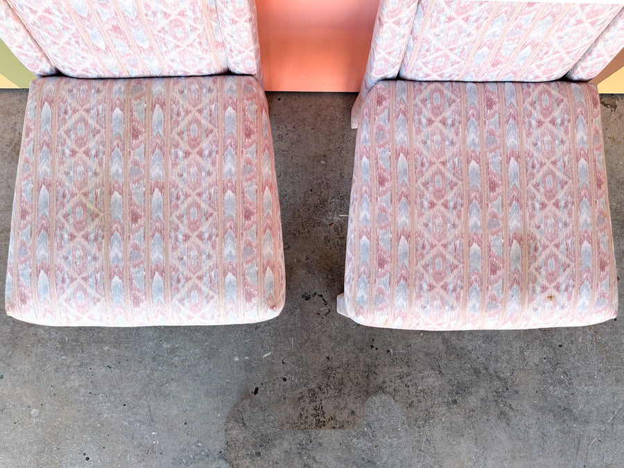 Pair of Upholstered Parsons Style Side Chairs