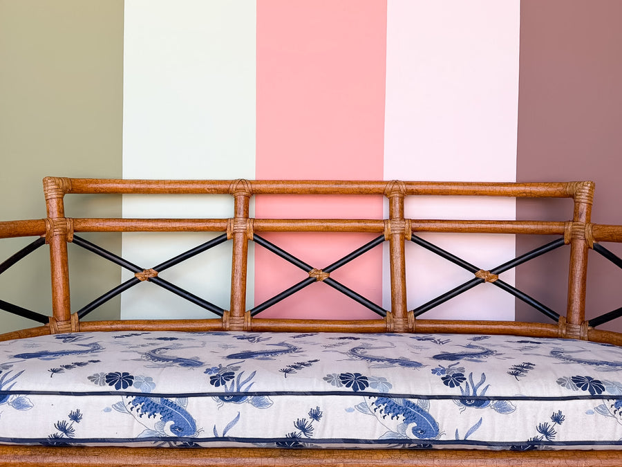 McGuire Style Rattan Bench