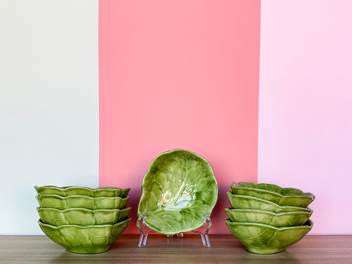 Set of Nine Cabbageware Bowls