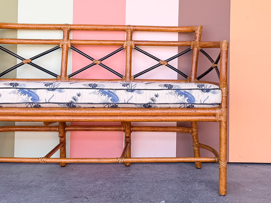 McGuire Style Rattan Bench