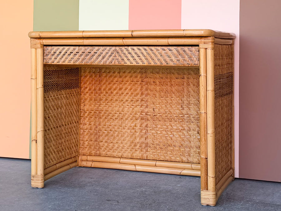 Cute Woven Rattan Desk