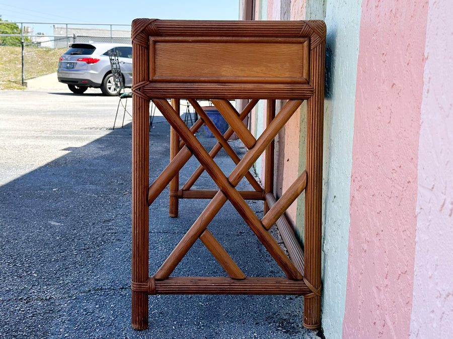 Pencil Reed Rattan Chippendale Desk