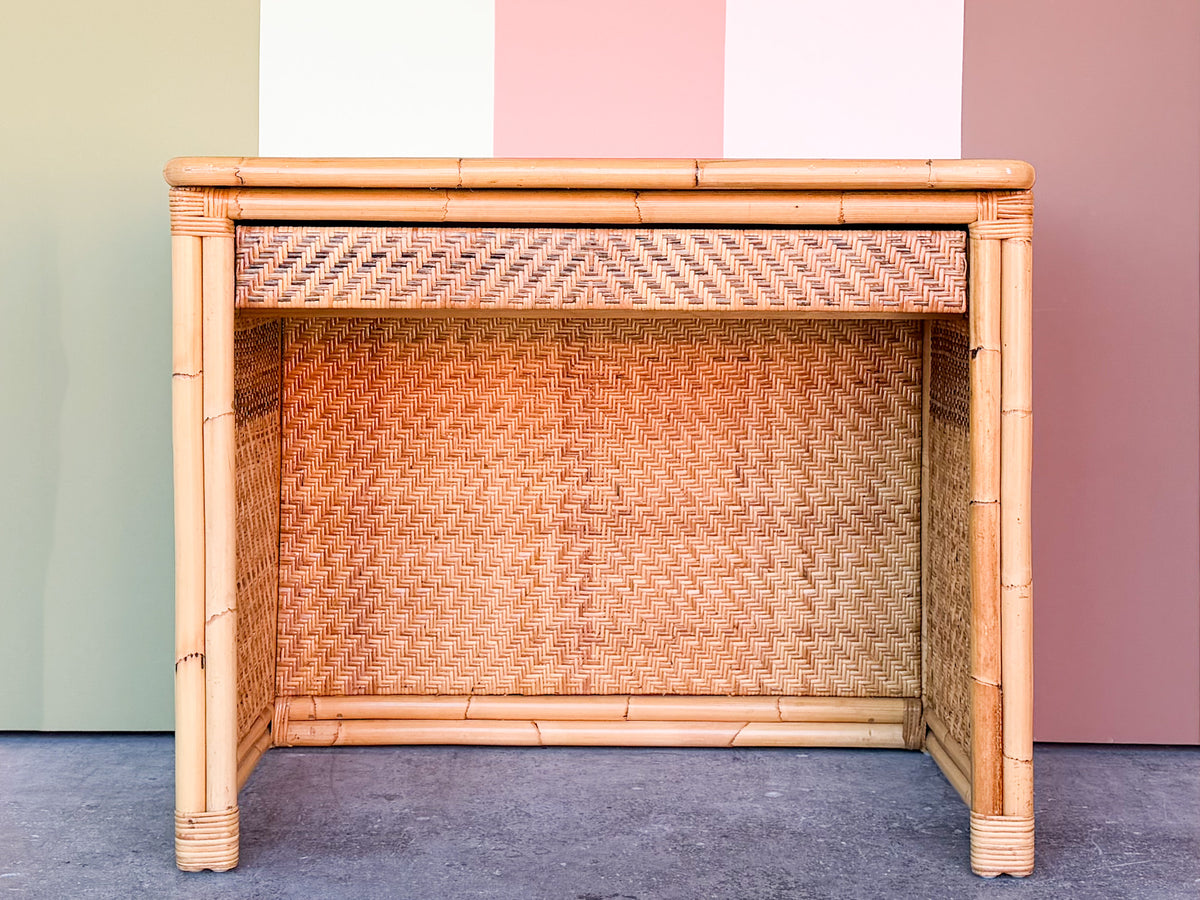 Cute Woven Rattan Desk