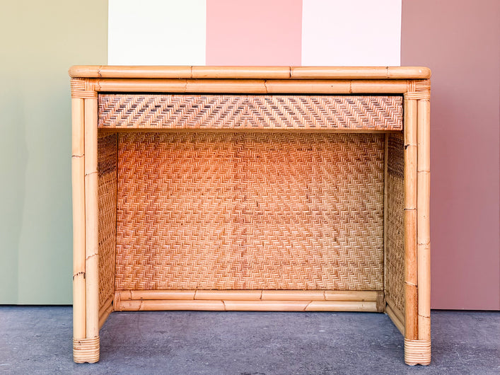 Cute Woven Rattan Desk