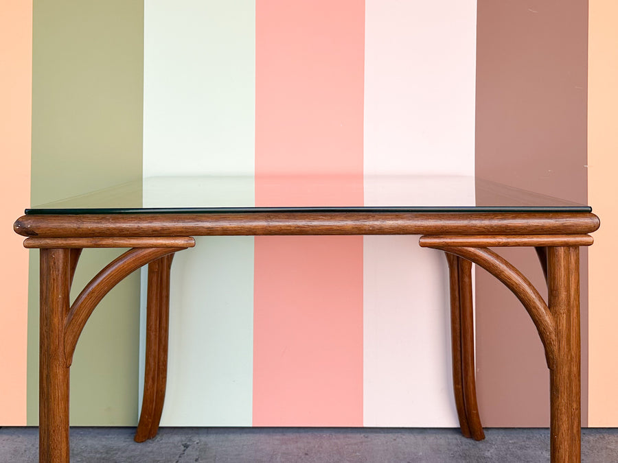 Lattice Rattan Game Table and Chairs