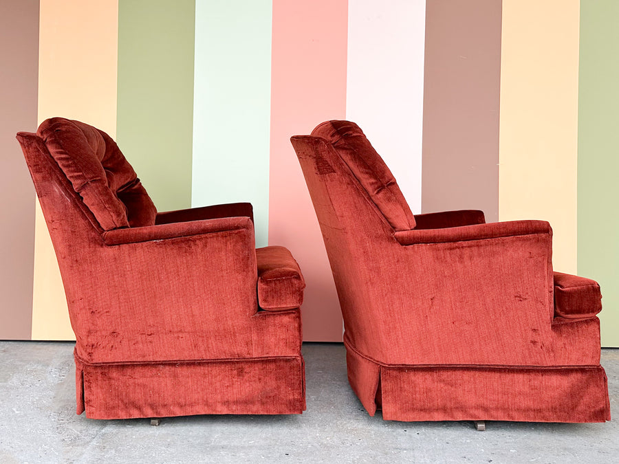 Pair of Fall Vibes Upholstered Swivel Chairs