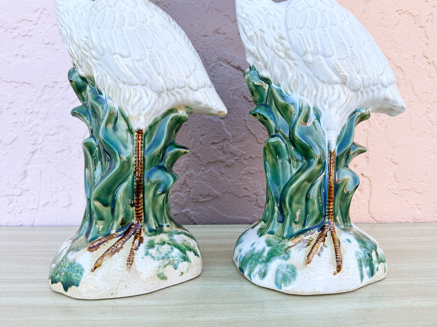 Pair of Ceramic Heron