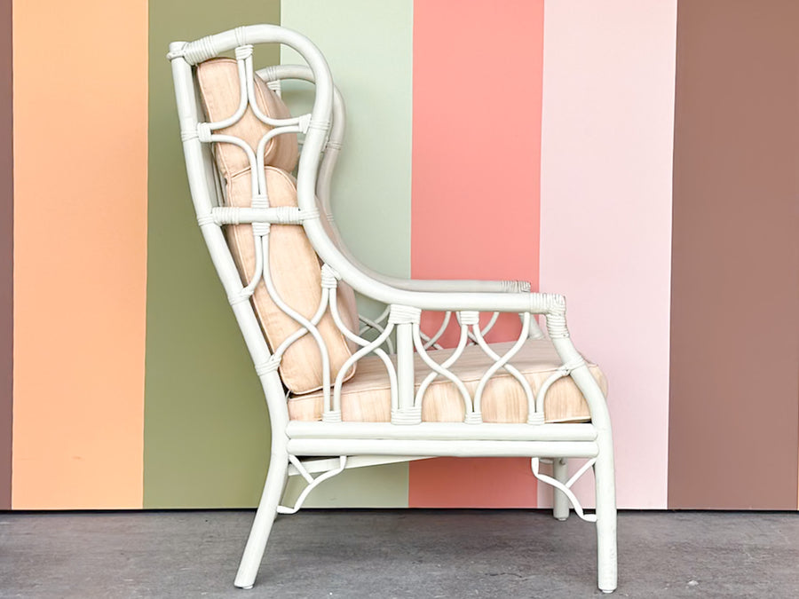 Ficks Reed Rattan Wingback Chair