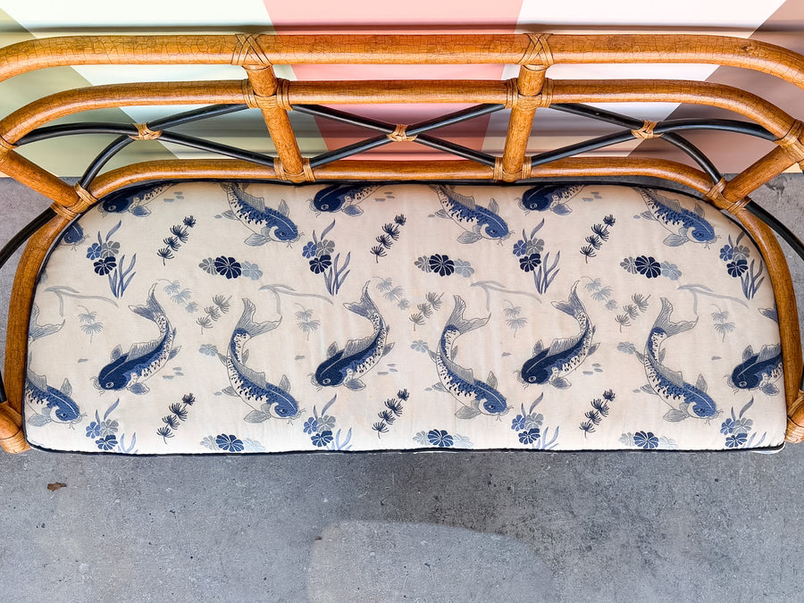 McGuire Style Rattan Bench