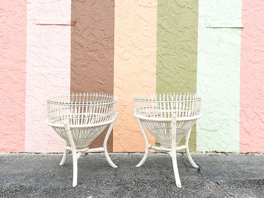 Pair of Albini Style Side Tables