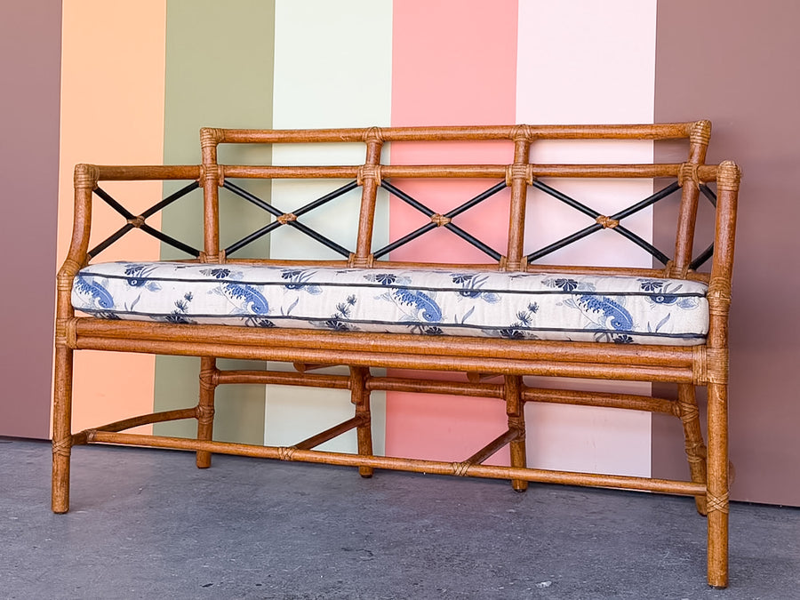 McGuire Style Rattan Bench