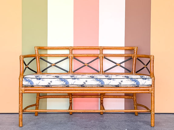 McGuire Style Rattan Bench