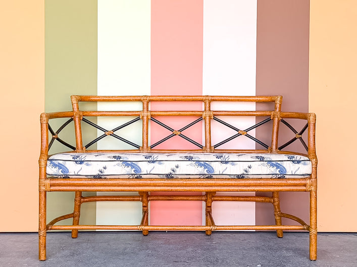 McGuire Style Rattan Bench