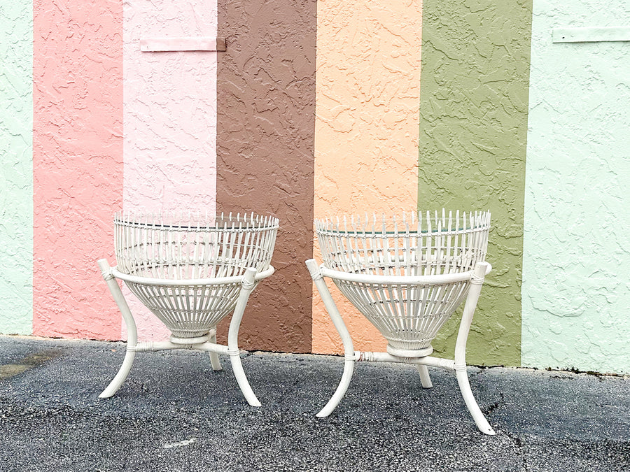 Pair of Albini Style Side Tables