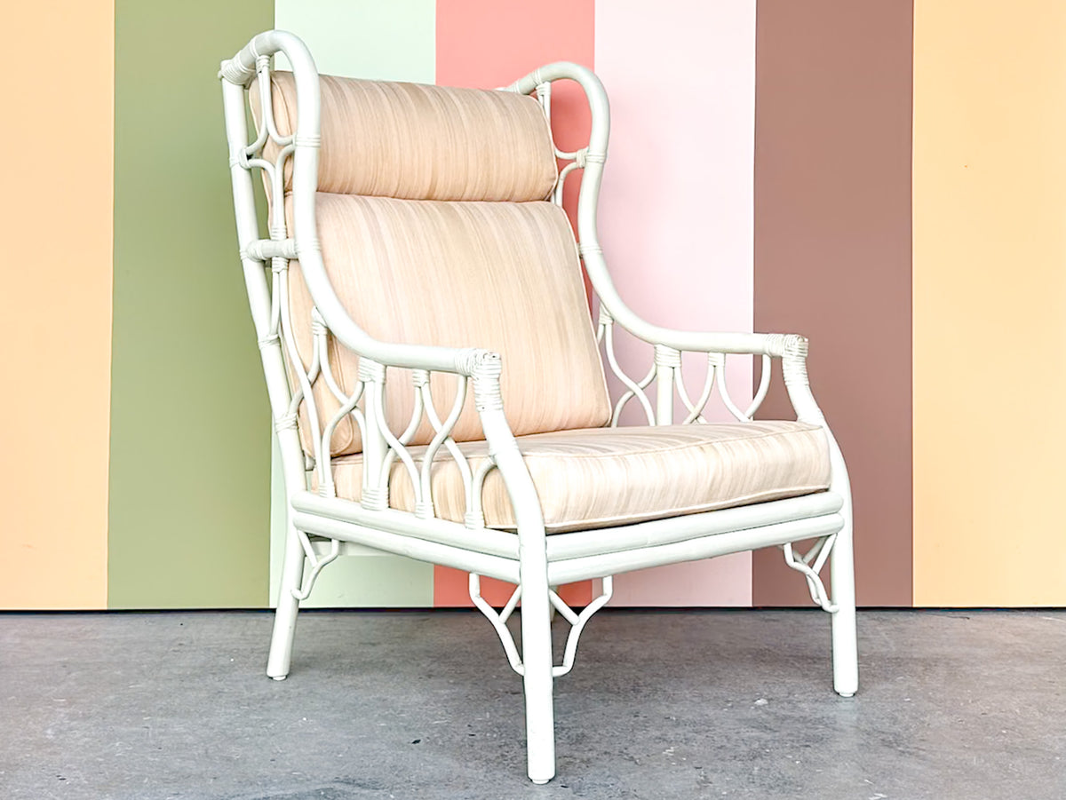 Ficks Reed Rattan Wingback Chair