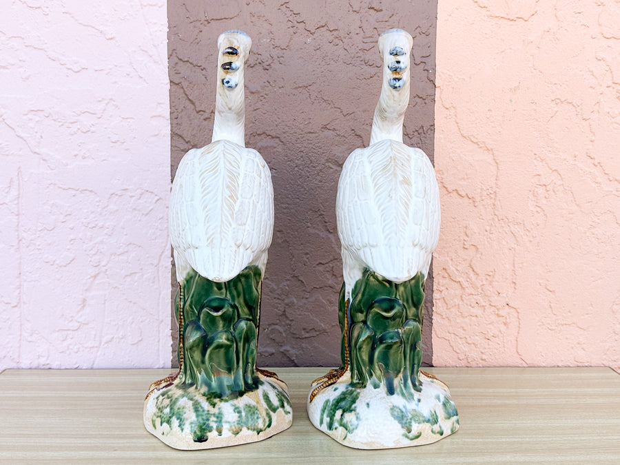 Pair of Ceramic Heron