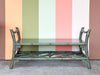 Olive Rattan Chippendale Bench