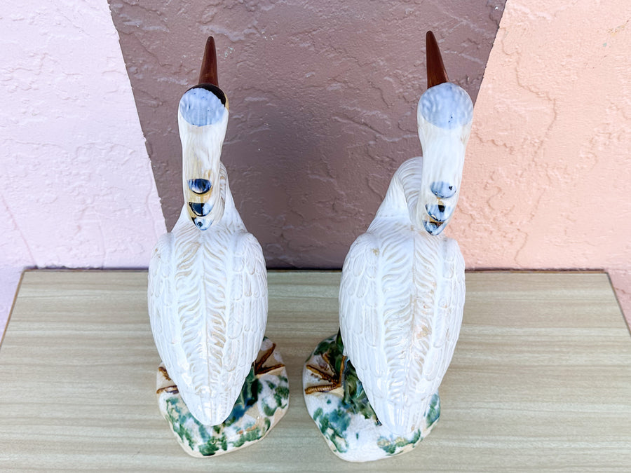 Pair of Ceramic Heron