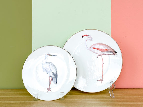 Pair of Decoupage Bird Plates