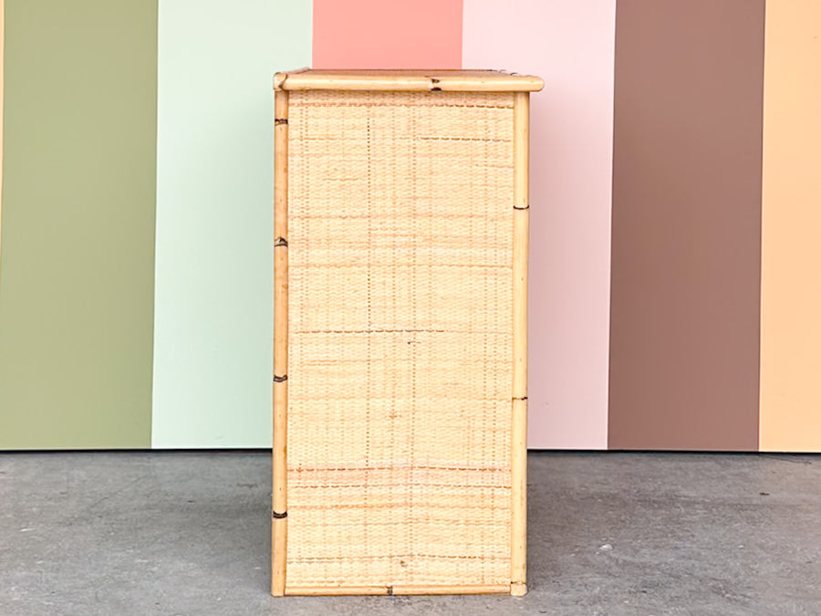 Coastal Chic Rattan Wrapped Server