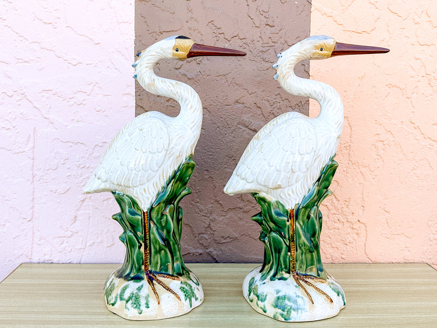 Pair of Ceramic Heron