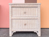 Pair of Henry Link Wicker Nightstands
