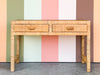 Coastal Rattan Wrapped Desk
