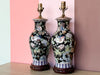Pair of Springtime Ceramic Lamps