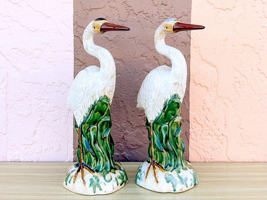 Pair of Ceramic Heron