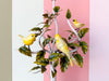 Italian Yellow Bird Tole Lamp