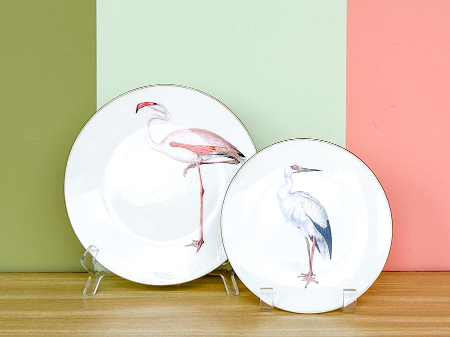 Pair of Decoupage Bird Plates